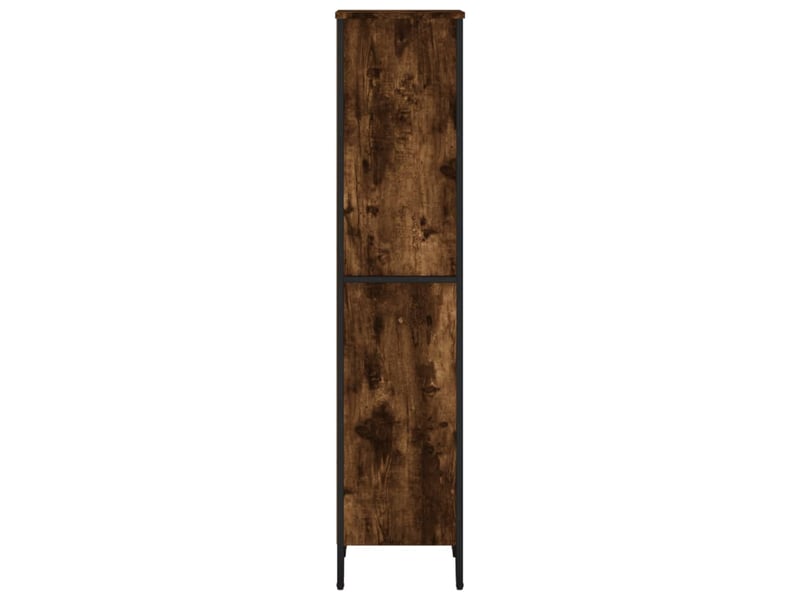  Bibliothèque, étagère de rangement chêne fumé 50x31x137,5 cm bois d'ingénierie  - Conforama E