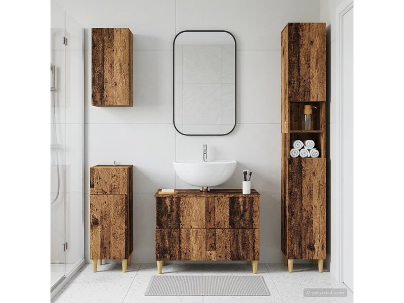  Ensemble de 4 pièces d'armoires de salle de bain delft cf63257  - Conforama B