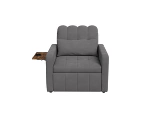 Fauteuil fixe   Velours gris
