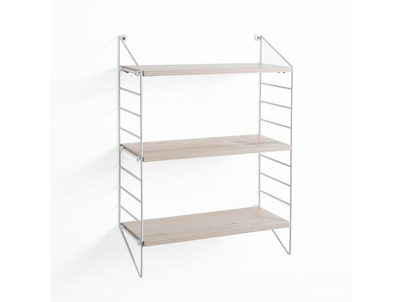 Étagère murale en métal blanc et chêne axis b  - Conforama A