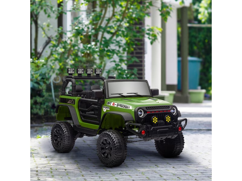  Buggy 4x4 voiture électrique enfant utv avec télécommande 2.4ghz 2 moteurs 12 v vert  - Conforama D