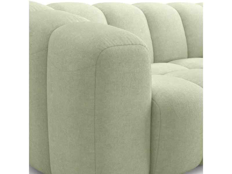  Canapé capitonné 3 places en tissu chenille vert sauge - belleville Belleville - Conforama E