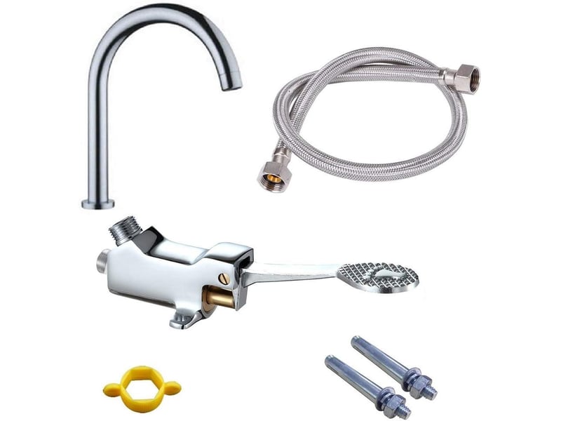  Ensemble complet de robinet à pédale mains libres, robinet de contrôle au sol sans contact pour laboratoire médical d'hôpital A301933JJZJ - Conforama A