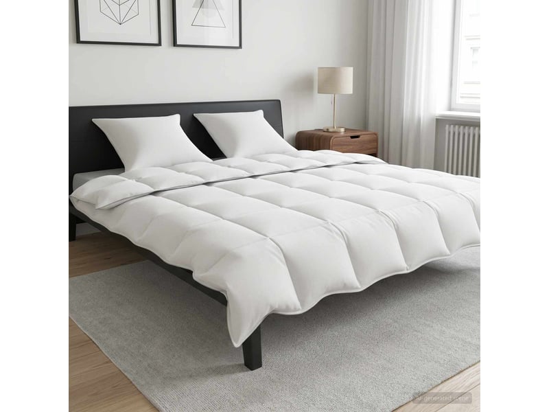  Couette - duvet d'été blanc 240 x 260 cm fibre de bambou  - Conforama B