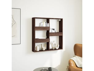 Étagère de rangement, armoire murale chêne marron 80x15x80 cm bois d'ingénierie