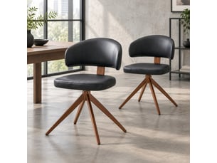 Chaise de bureau pivotante,69,5x50,5x77 cm,avec dossier,pu,noir