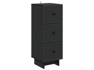Armoire à tiroirs, rangement bureau noir 33 x 34,5 x 90 cm bois d'ingénierie shl8119
