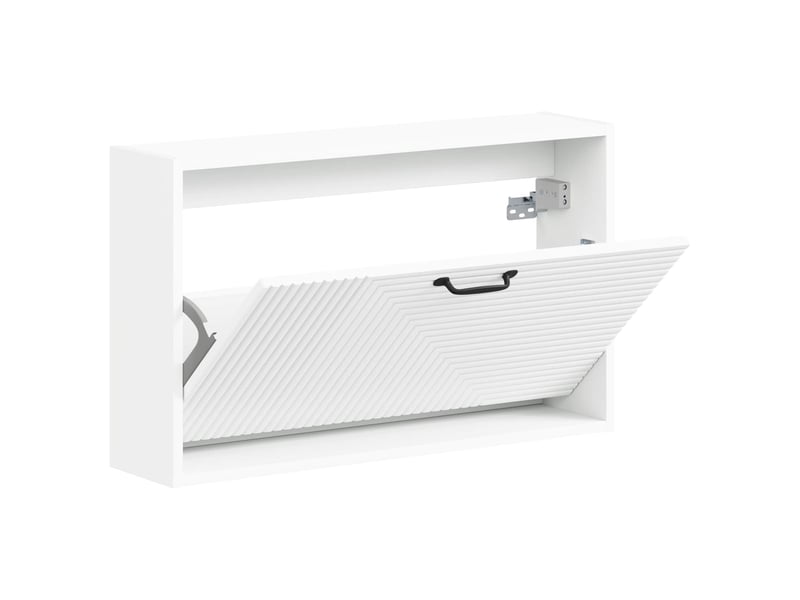  Meuble à chaussures mural, armoire à chaussures haarlem 71x17x43 cm blanc  - Conforama C