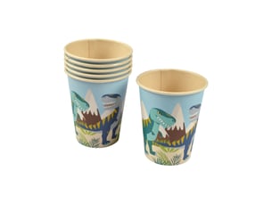 Set de 6 gobelets en pulpe de bambou happy dino