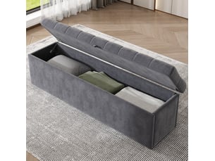 Banc  coloris gris <strong>MAISENTIEL</strong> <strong></strong> - 138 cm