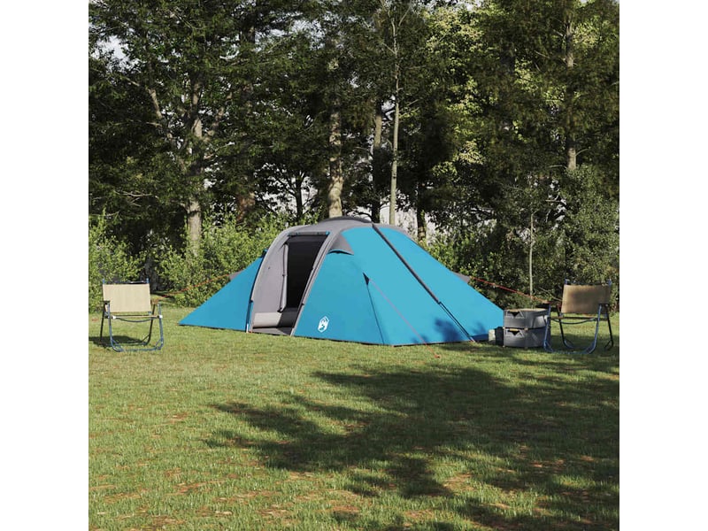  Tente tunnel, tente de camping 4 personne bleu taffetas imperméable  - Conforama B