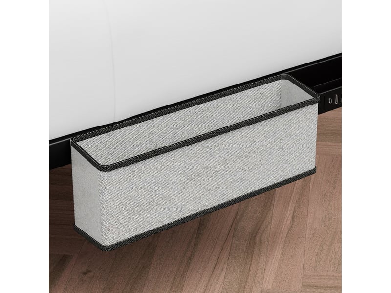  Lit flottant métal, 160x200 cm, mobilier de chambre, avec led intégrée, charge, matelas non inclus, métal, coloris noir  - Conforama E