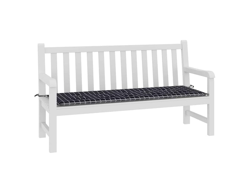  Coussin de banc de jardin, coussin d'assise carreaux noir 150x50x3cm tissu oxford cf52708  - Conforama C