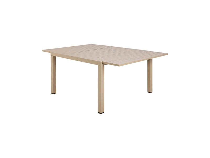 Ensemble table de jardin carrée 120180cm + 8 fauteuils crème - Conforama C