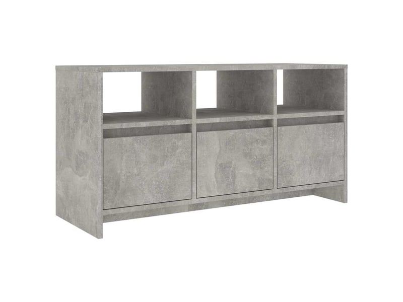  Meuble tv - banc tv - meuble de rangement gris béton 102x37,5x52,5 cm bois d'ingénierie  - Conforama A