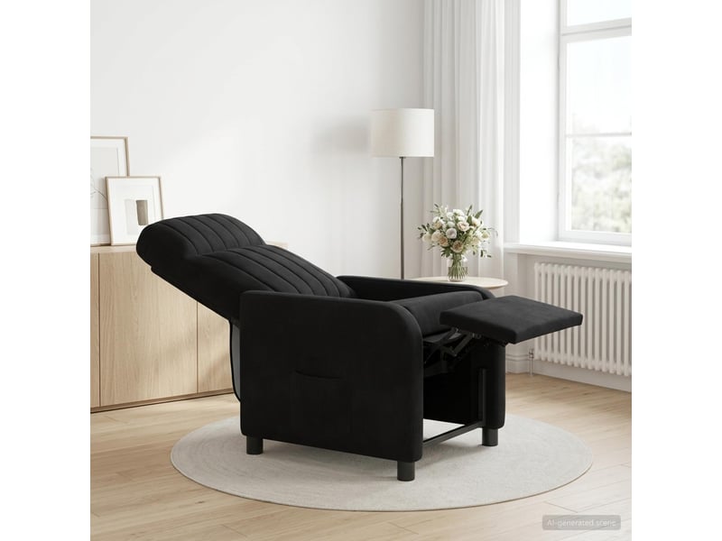  Vidaxl fauteuil inclinable noir velours (v)  - Conforama B