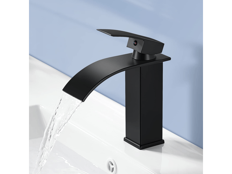 Mitigeur lavabo design moderne élégant,robinet cascade noir en laiton pour salle de bain,raccord g 38 - Conforama A