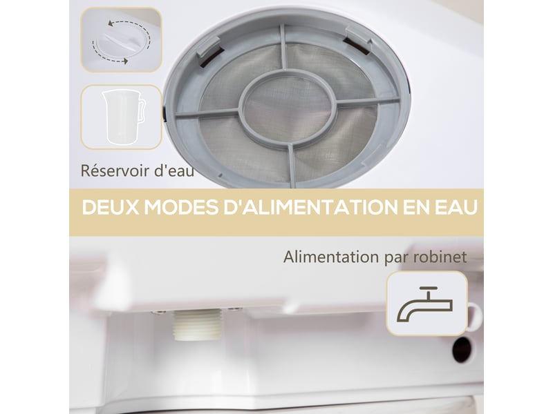 Mini lave-vaisselle 4 couverts 5 programmes réservoir d'eau 6l commande tactile affichage led blanc 45 x 44 x 45,8 cm - Conforama R