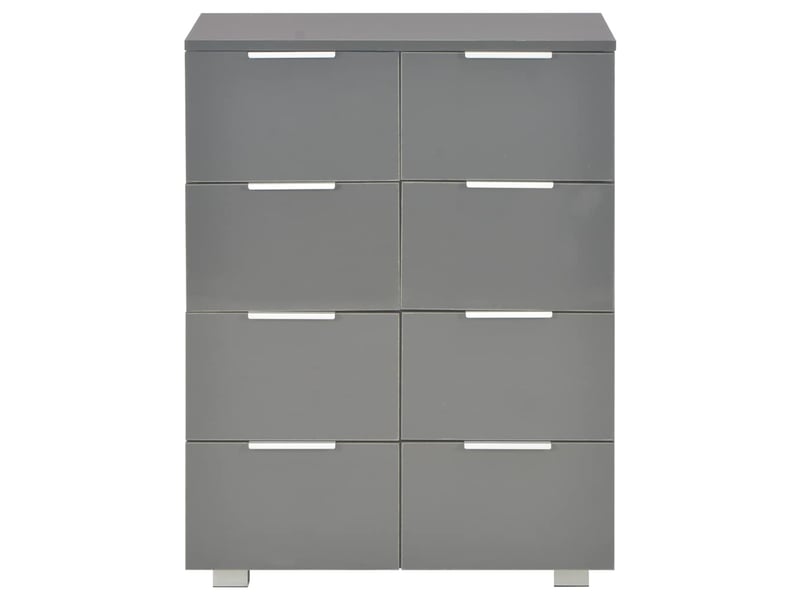 Buffet salon gris brillant 60x35x80 cm bois d'ingénierie - Conforama C