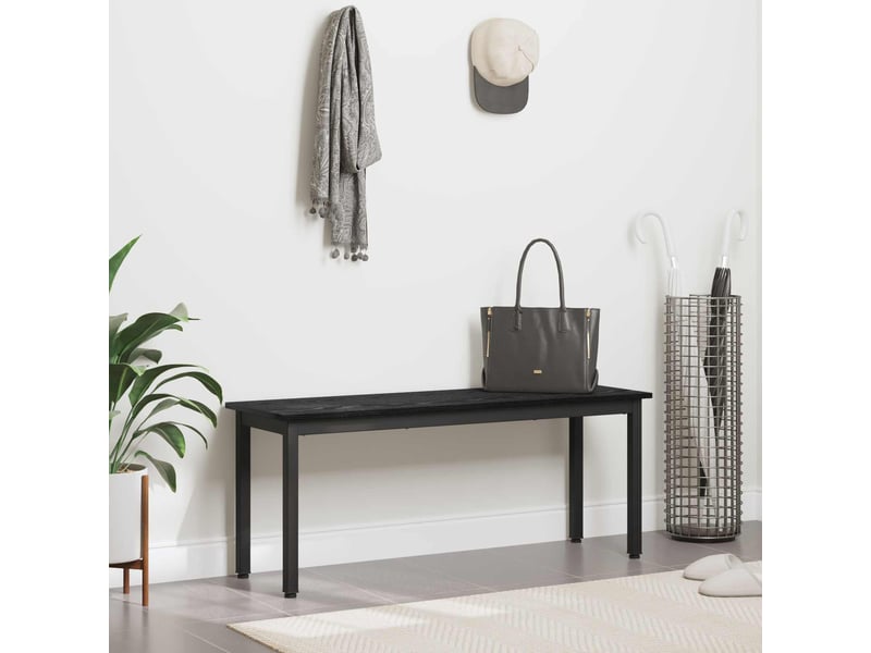  Banc d'entrée, banc d'intérieur chêne noir 110x35x45 cm bois d'ingénierie  - Conforama D