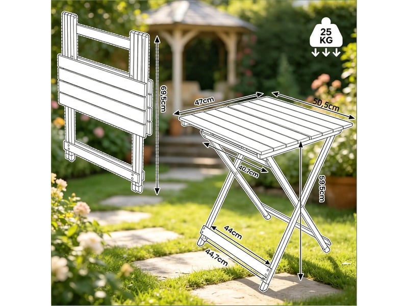  Table pliante pique-nique, table camping portable, table marché extérieure avec pieds antidérapants  - Conforama C