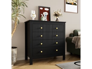 Buffet 0 porte(s) 5 tiroir(s) MEULVA - 79 cm coloris noir
