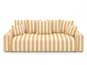 Canapé droit convertible CASANOVA  3 places Tissu jaune