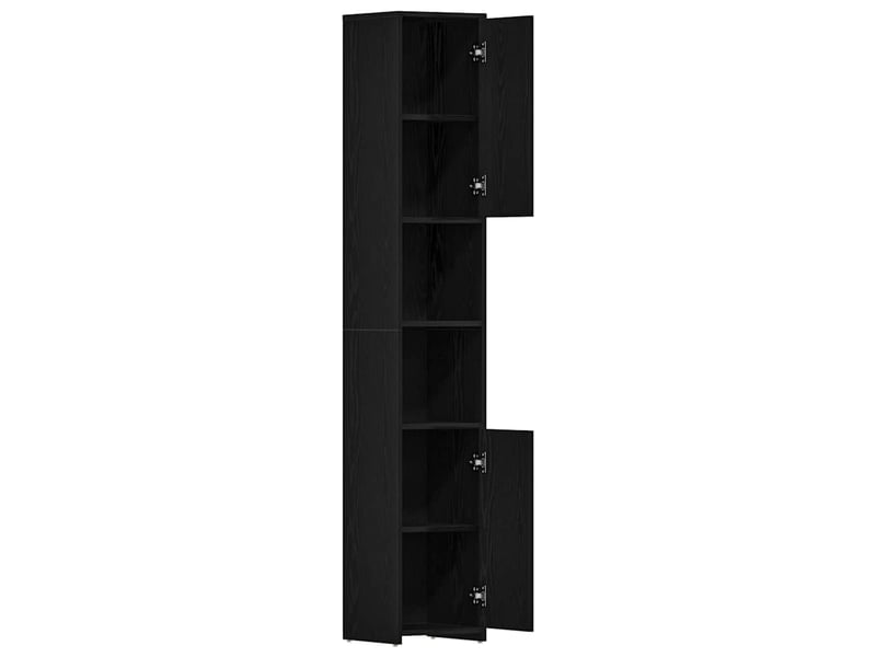  Meuble de salle de bain, armoire salle de bain en chêne noir 30x30x183,5 cm cf65431  - Conforama D