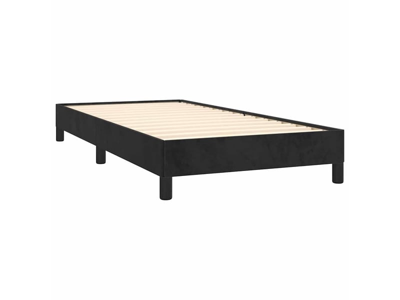  Lit simple- lit adulte -  cadre de lit sans matelas noir 80x200 cm velours  - Conforama C