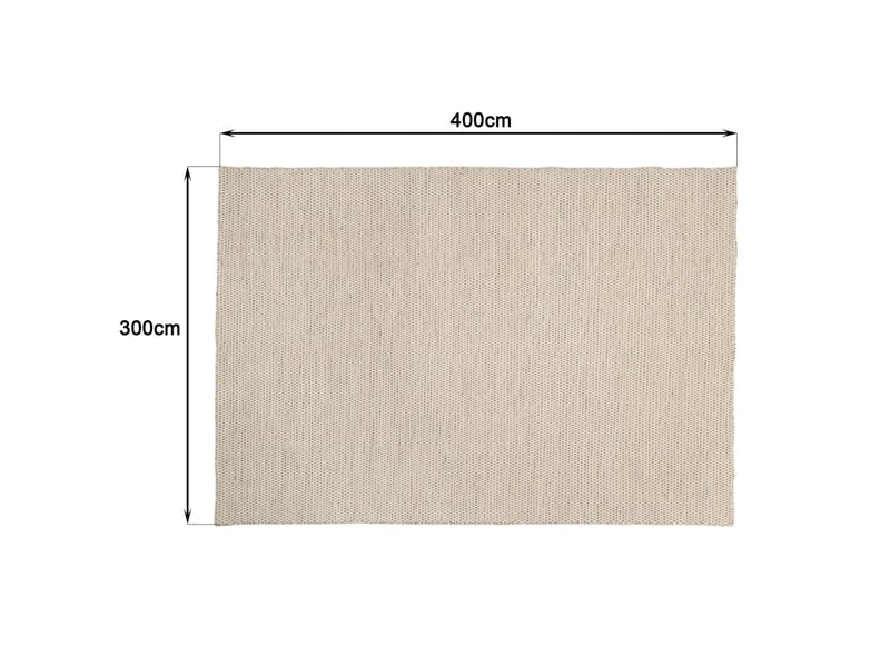  Quentin - tapis rectangulaire 300x400cm laine tissée couleur blancmarron  - Conforama E