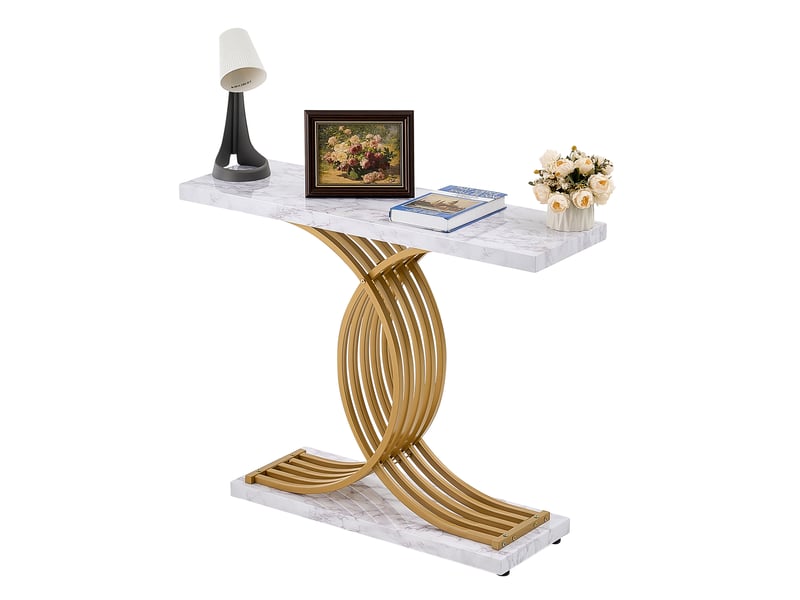  Vevor table console étroite canapé 100x30x81 cm, 1 niveau, cadre métal, pour couloir, salon, chambre.  - Conforama A