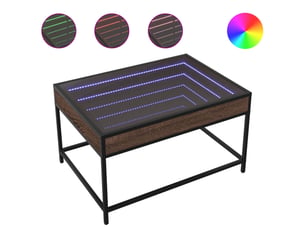 Table basse rectangulaire coloris marron  