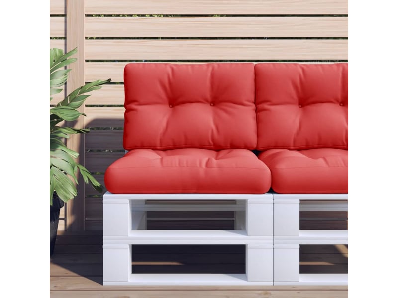  Coussin de palette, coussin de chaise, coussin de canapé rouge 60x40x12 cm tissu cf55441  - Conforama B
