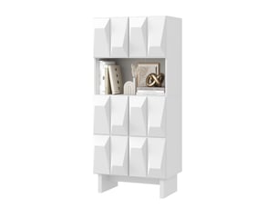 Vitrine coloris blanc <strong>VIVRYN</strong> <strong></strong> - 60.5 cmx135.5 cm