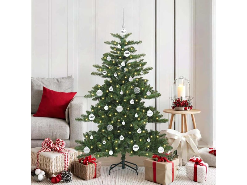  Sapin de noël artificiel, arbre de noël à branches articulées vert 150 cm shl933  - Conforama B
