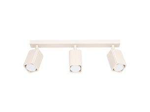 Plafonnier rayo 3l beige aluminium moderne 16.5x45x6cm