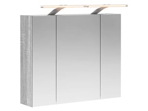 Amoire de salle de bain, meuble de salle de bain avec miroir sonoma gris shl2702