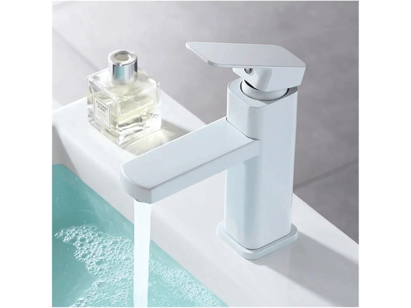  Robinet de salle de bain, mitigeur de lavabo, eau chaude et froide, adapté aux toilettes, salle de bain(blanc)  - Conforama D