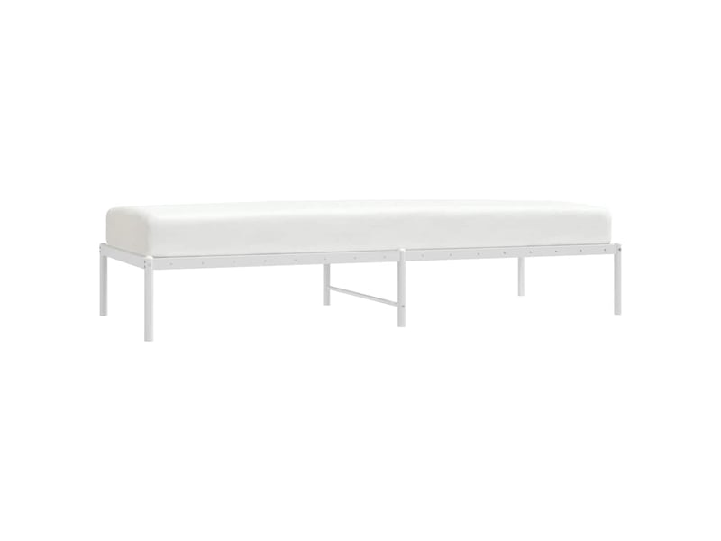  Lit simple- lit adulte -  cadre de lit métal blanc 80x200 cm  - Conforama C