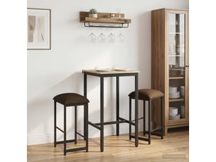 Lot de 2 tabouret de bar, chaise de bar taupe 40x32x74 cm bois d'ingénierie shl61123
