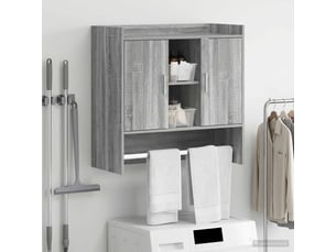 Étagère flottante, étagère suspendue montage mural sonoma gris 80 x 36 x 80 cm cf42580