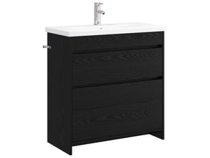 Ensemble de mobilier de salle de bain chêne noir shl2235