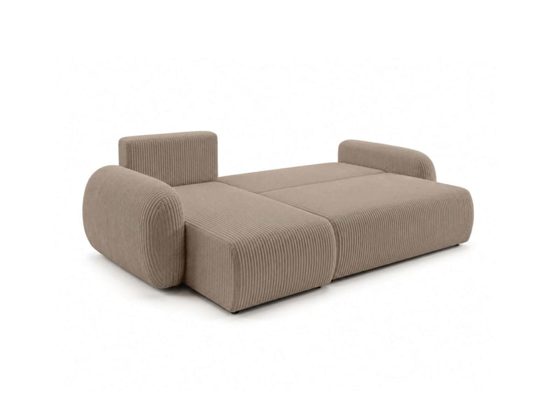  Alya - canapé d'angle convertible et réversible 3 places en velours côtelé  - Conforama C