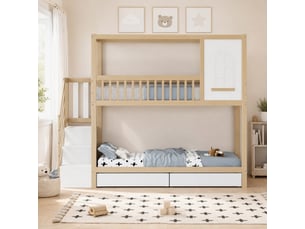 Lit superposé 2x90x200 cm <strong></strong> <strong></strong> coloris bicolore