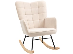 Fauteuil fixe MAISENTIEL  Tissu bouclette beige vendu A l'unité