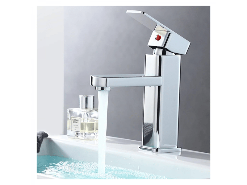  Robinet de lavabo chromé - mélangeur eau froide en acier inoxydable,design moderne pour salle de bains,installation facile et durable  - Conforama E