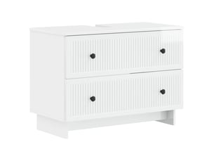 Meuble sous lavabo de salle de bain ede blanc brillant cf64868
