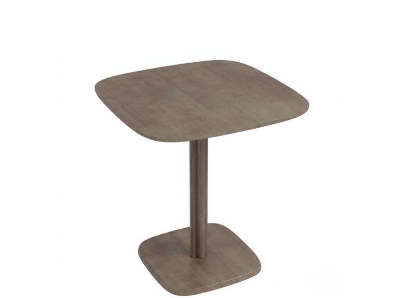 Table à manger carrée 4 personnes, plateau épais effet bois, style moderne  - Conforama A