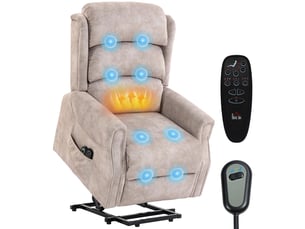 Fauteuil relax électrique  PANGIVO Velours beige