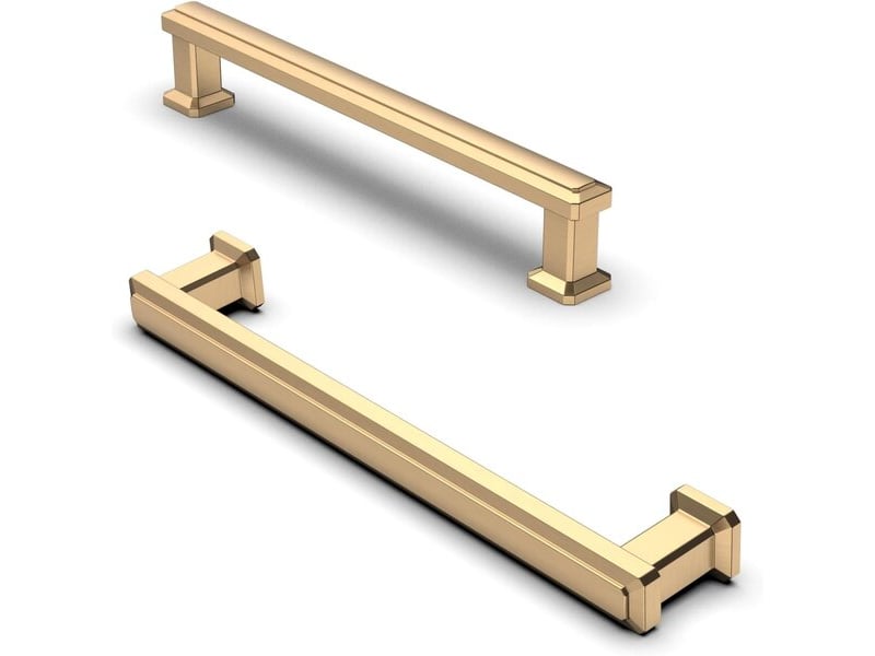 10 pièces de boutons de porte pour meubles, distance de 128 mm, couleur bronze champagne - Conforama A